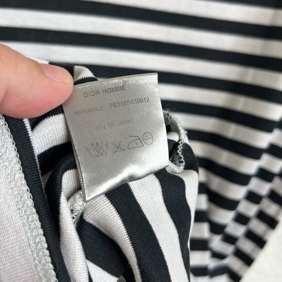 Dior SS 07 Striped Tank Top PFW Made Italy Hedi Slimane - Picture 10 of 10